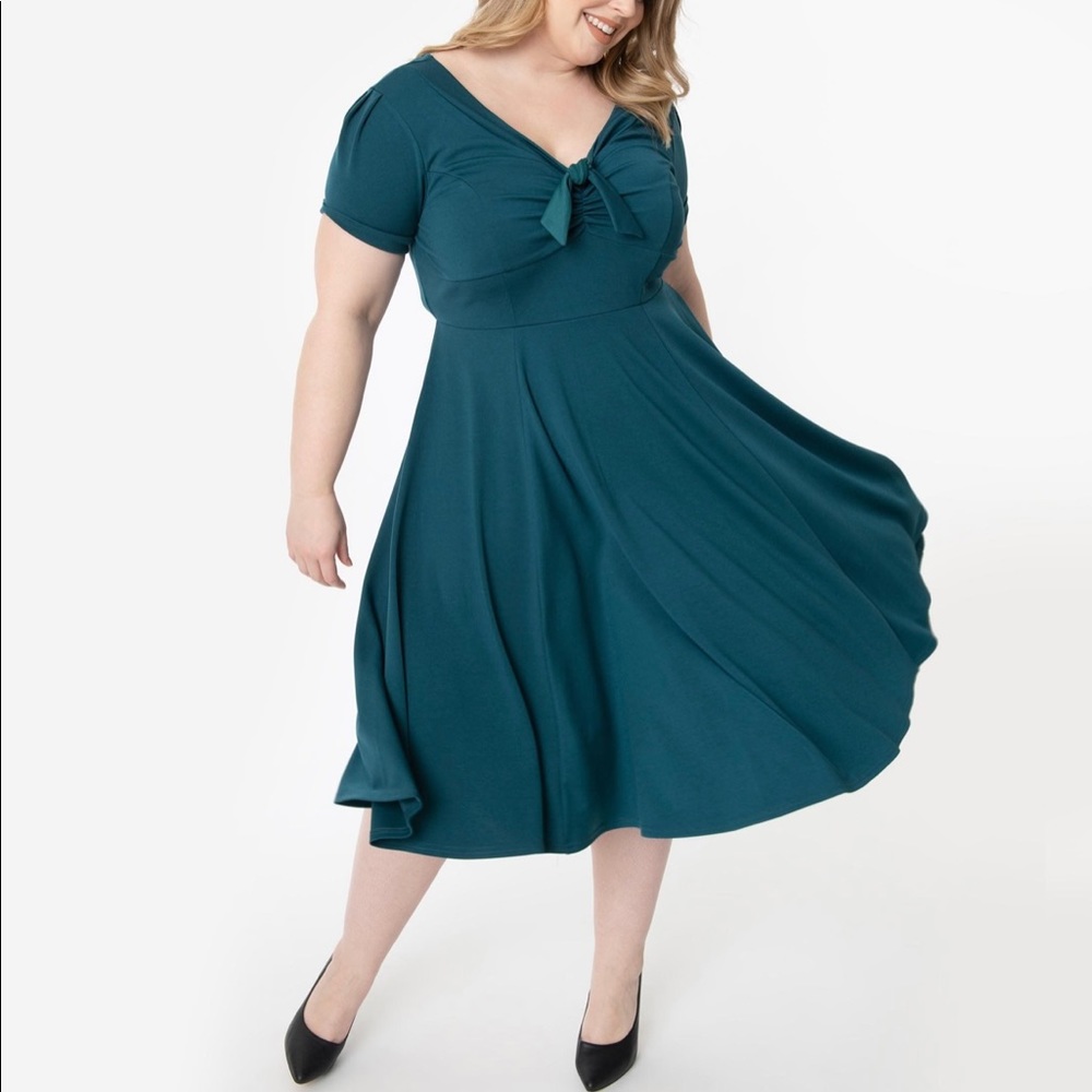NWT Unique Vintage teal dress